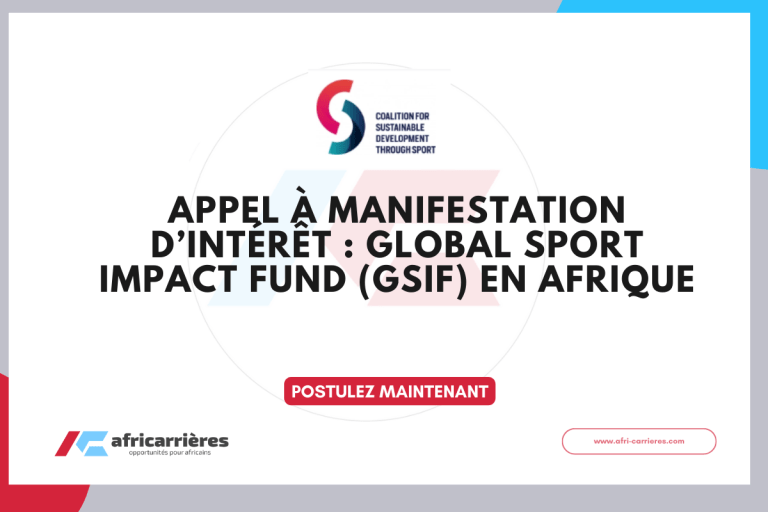Appel à manifestation d’intérêt : Global Sport Impact Fund (GSIF) en Afrique