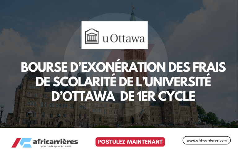 Bourse d'exonération partielle uottawa 2025 pour étudiants internationaux