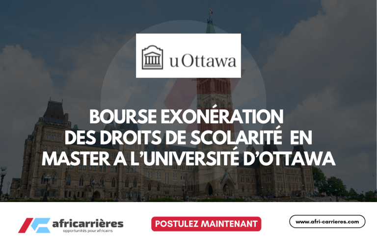 Bourse d'exonération uottawa au Canada 2025 au Canada en Master