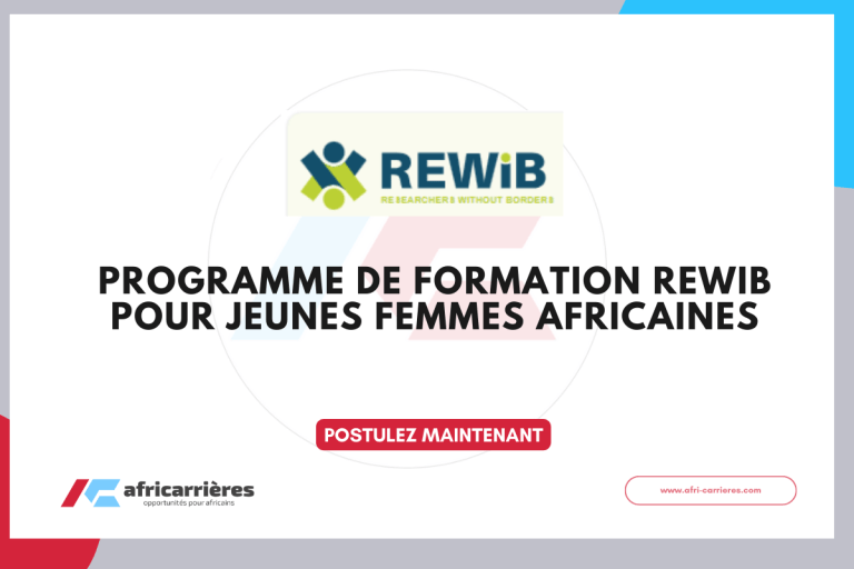 Postulez pour le programme de formation REWiB 2025 pour jeunes femmes africaines