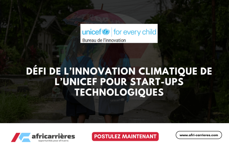 UNICEF Climate Innovation Challenge 2026 pour start-ups