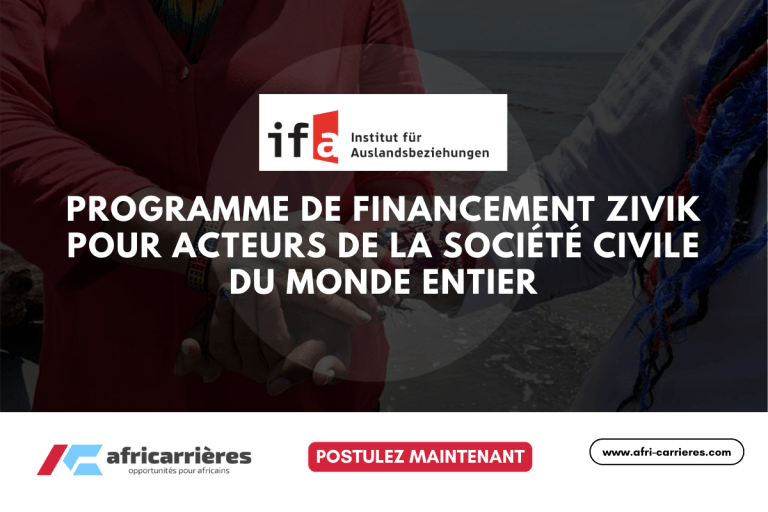 Programme de financement zivik 2025 pour acteurs OSC du monde entier