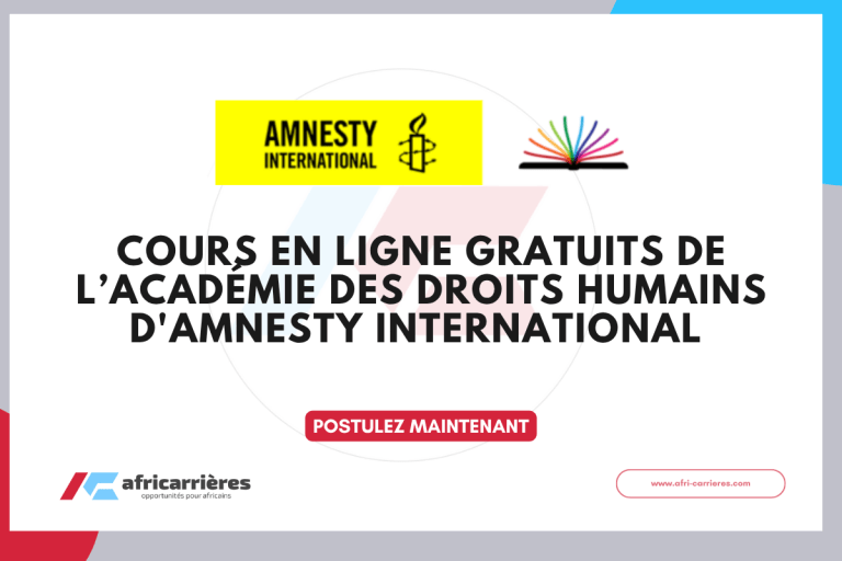 Cours en ligne gratuits de l’Académie des Droits Humains d'Amnesty International