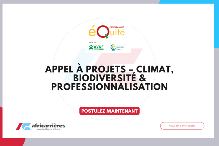 Appel à projet AVSF 2025 Climat, Biodiversité & Professionnalisation