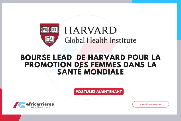 Bourse LEAD de Harvard pour la promotion des femmes dans la santé mondiale