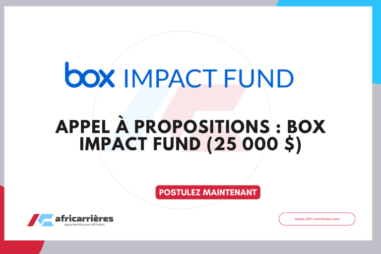 Appel à propositions : Box Impact Fund 2025 (25 000 $)