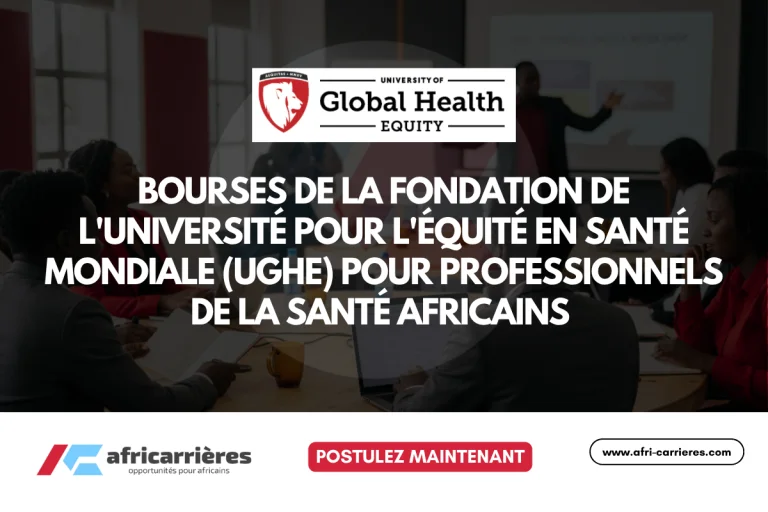 Programme de Master of Science in Health Professions 2026/2027 de la Fondation Mastercard