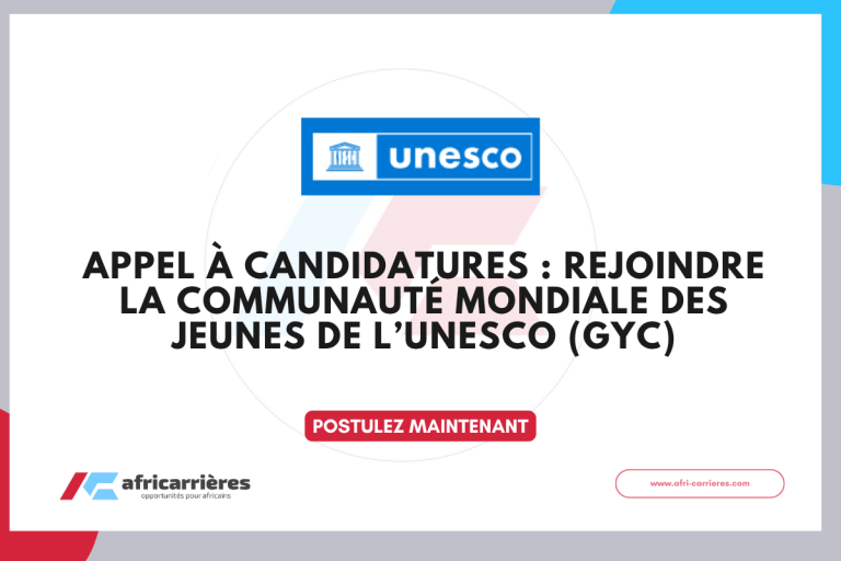 Appel à candidatures Rejoindre la Communauté mondiale des jeunes de l’UNESCO (GYC)