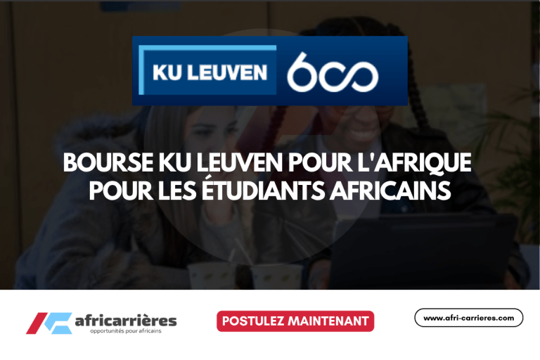 Bourse KU Leuven 2026 pour l'Afrique pour les étudiants africains