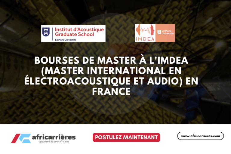 Bourses de master à l'IMDEA 2026 (Master international en électroacoustique et audio) en France 6 Bourses de master à l'IMDEA 2026 (Master international en électroacoustique et audio) en France