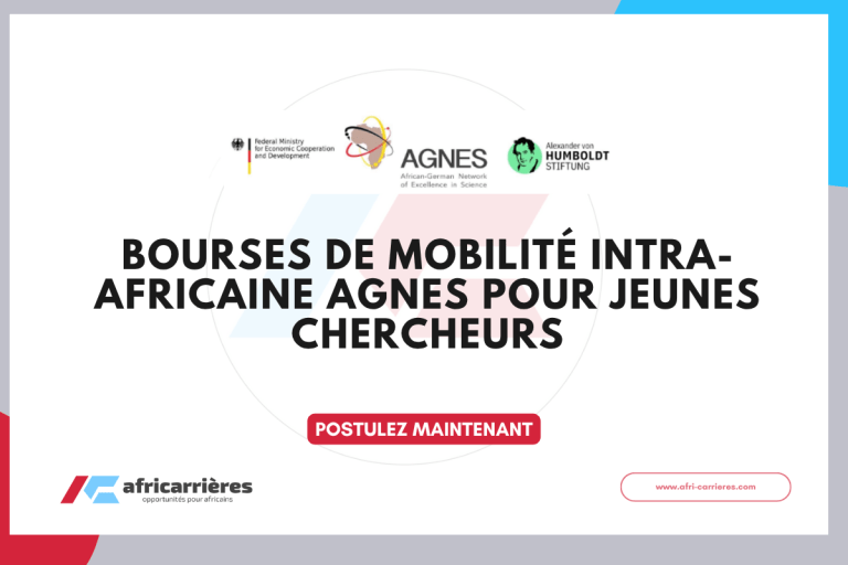 Bourses de mobilité intra-africaine AGNES 2025 pour jeunes chercheurs