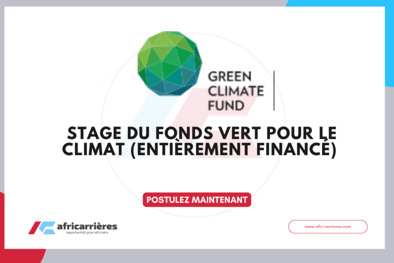 34 Postes de Stage du Fonds Vert pour le Climat 2026 (Entièrement financé)