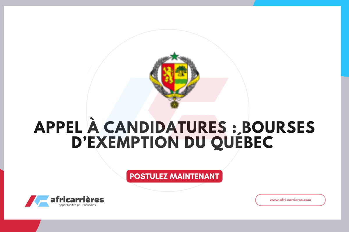 Appel à candidatures Bourses d’exemption du Québec