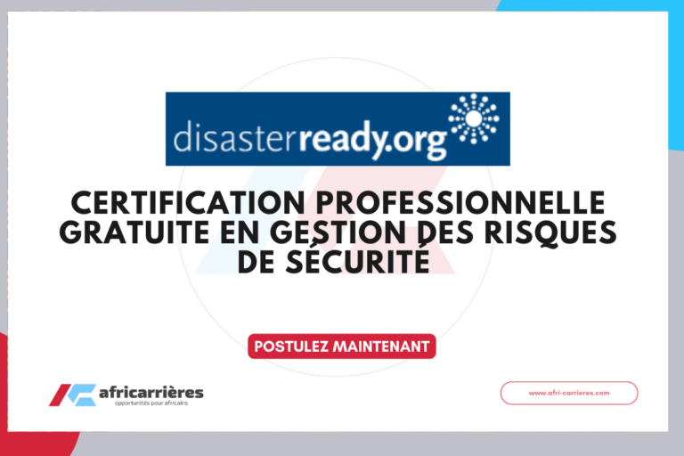 Certification professionnelle gratuite en gestion des risques de sécurité