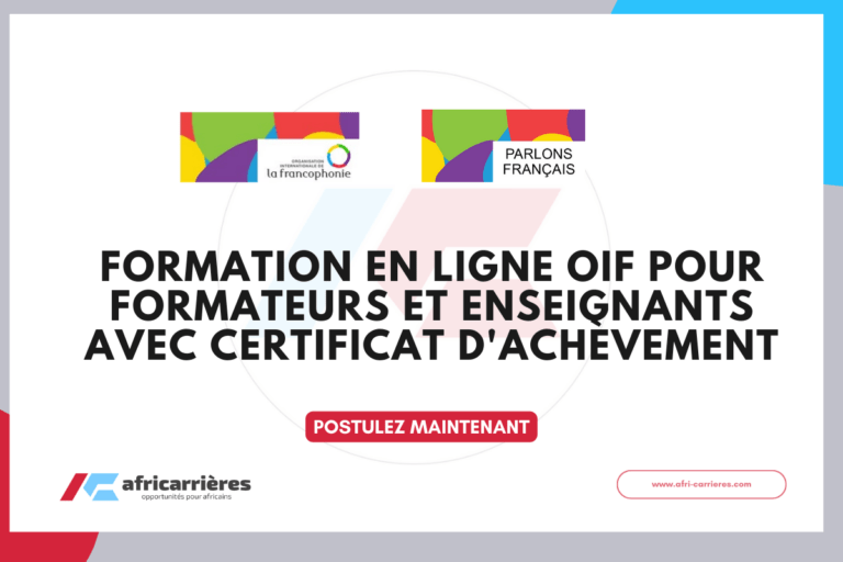 Formation en ligne de l'OIF pour formateurs et enseignants