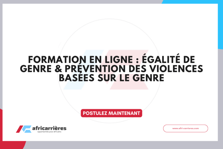 Formation en ligne sur l'égalité de genre & prévention des violences basées sur le genre