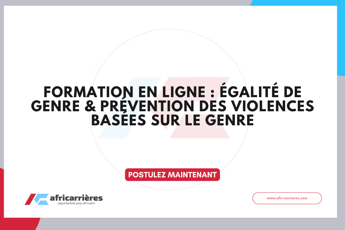 Formation en ligne sur l'égalité de genre & prévention des violences basées sur le genre