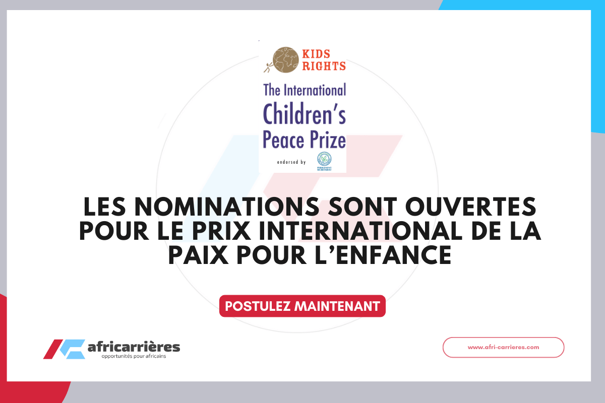 International Children’s Peace Prize Prix international de la paix pour l’enfance 2026