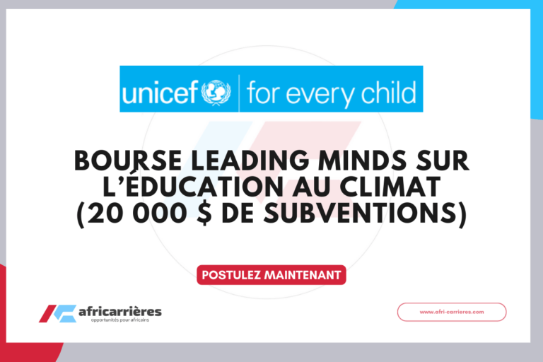 Leading Minds Fellowship 2026 sur l’éducation au climat