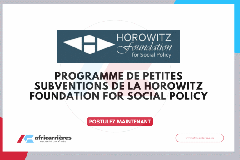 Programme de petites subventions de la Horowitz Foundation for Social Policy 2026