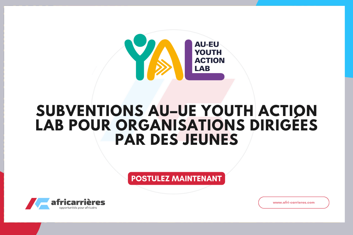 Subventions AU–UE Youth Action Lab 2026 pour organisations dirigées par des jeunes