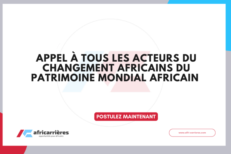 African World Heritage Youth Initiative 2026 pour africains