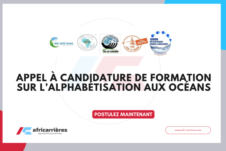 Appel à candidature de formation sur l’Alphabétisation aux Océans 2026