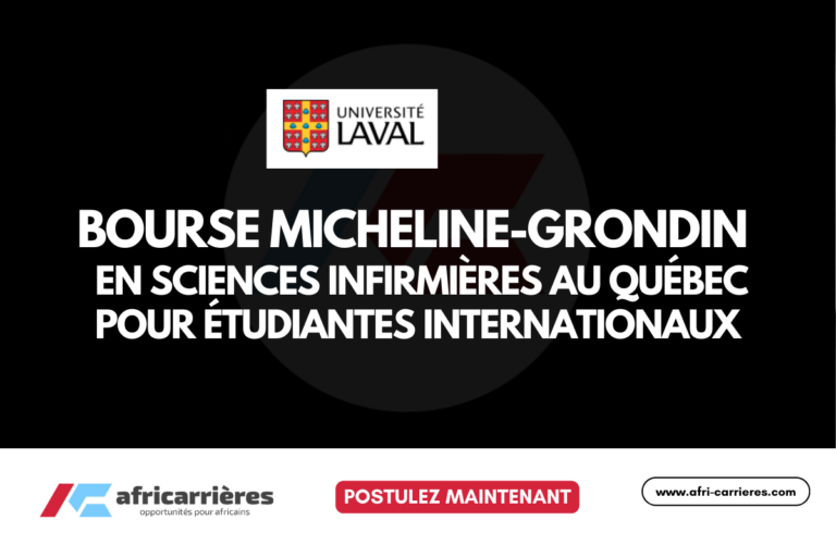 Bourse Micheline Grondin 2026 en Sciences infirmières au Québec pour étudiantes internationaux