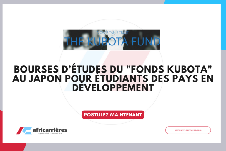 Bourses du Fonds Kubota au Japon 2026-2027 pour étudiants africains