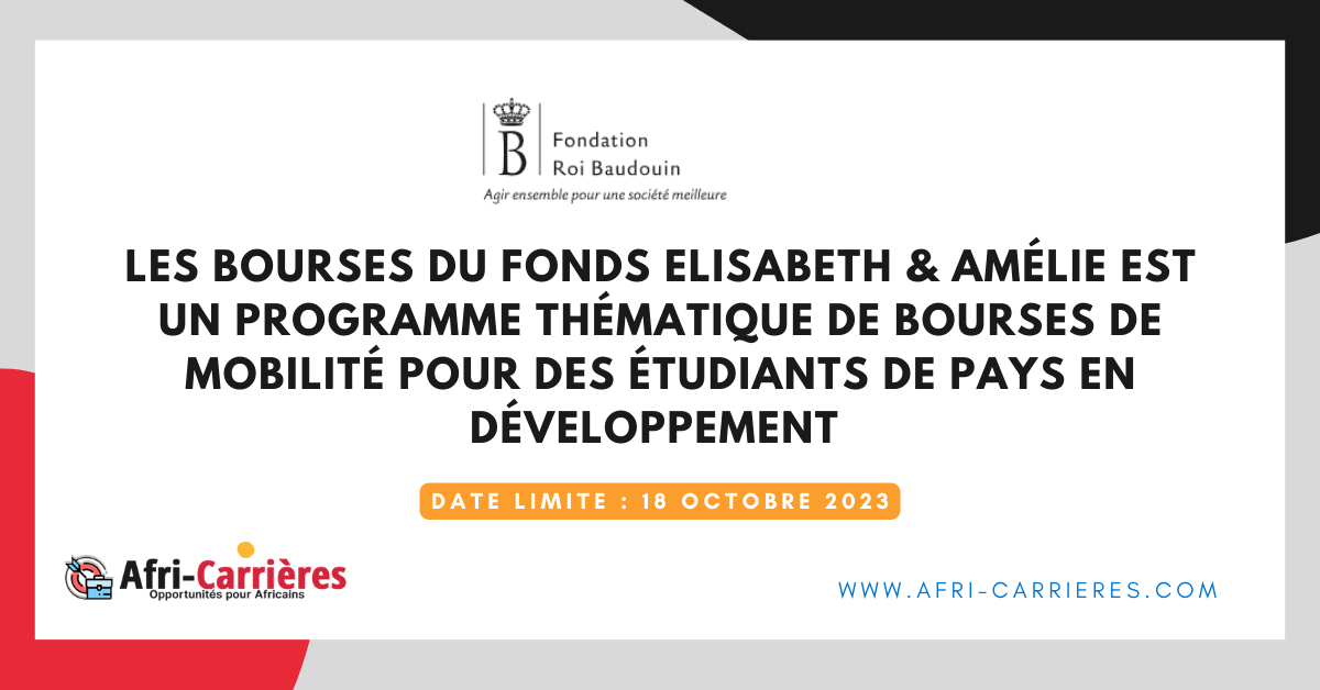 Bourses du fonds Elisabeth & Amélie