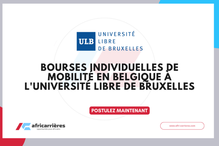 Bourses individuelles de mobilité en Belgique 2026-2027 à l'Université libre de Bruxelles
