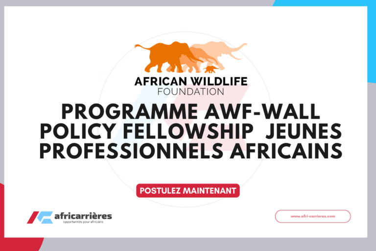 Programme AWF-WALL Policy Fellowship 2026 jeunes professionnels africains de AWF Youth Leadership Programs