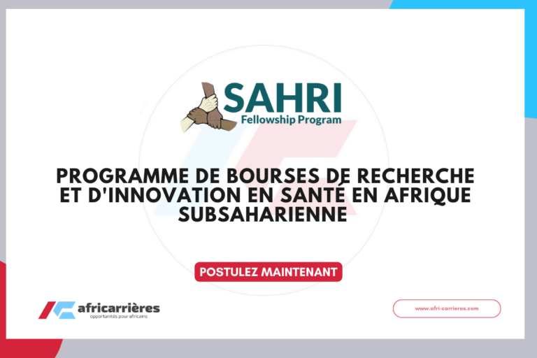 Programme de bourse SAHRI 2026 pour chercheurs en Santé