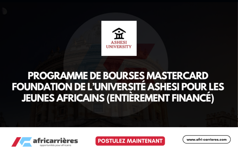 Programme de bourses MasterCard Foundation à Ashesi University 2026