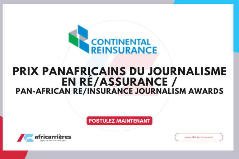 Appel à candidatures - Prix panafricains du journalisme en réassurance 2026