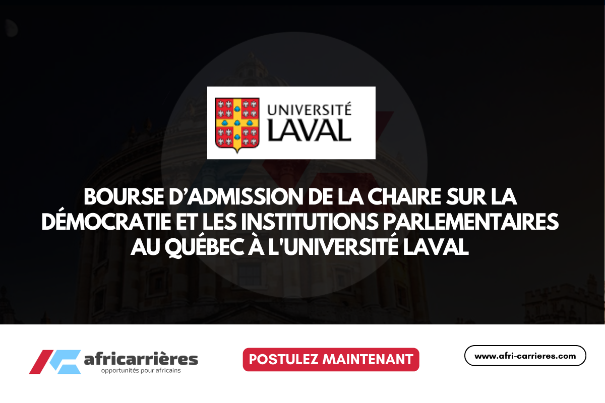 Bourse d’admission de la Chaire sur la démocratie et les institutions parlementaires 2026 