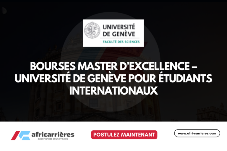 Bourses UNIGE 2026 Bourses Master d'excellence pour étudiants internationaux