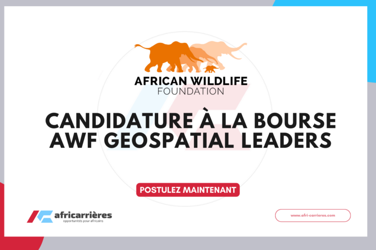 Candidature à la bourse AWF Geospatial Leaders 2026