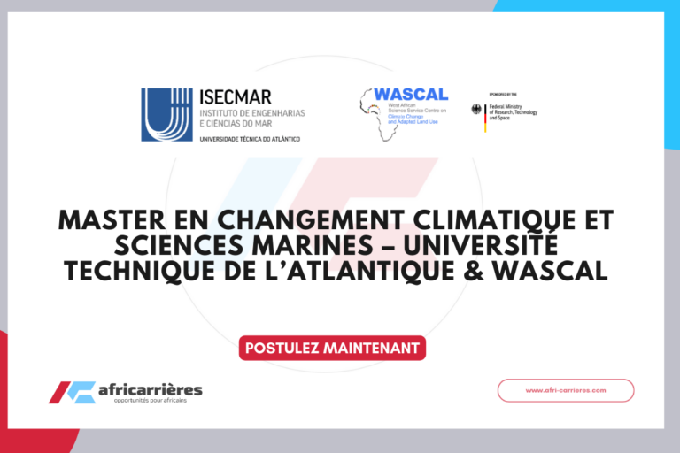 Master en Changement Climatique et Sciences Marines – Université Technique de l’Atlantique & WASCAL