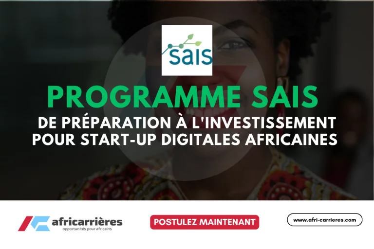 Programme SAIS de préparation à l'investissement 2026 pour Start-up digitales africaines