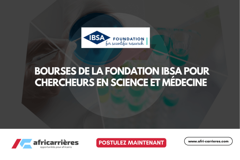 Bourses de la Fondation IBSA 2025 pour chercheurs en science et médecine
