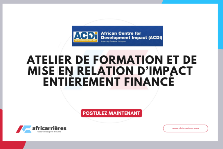 Programme de Formation ACDI 2026 de mise en relation en évaluation d'impact