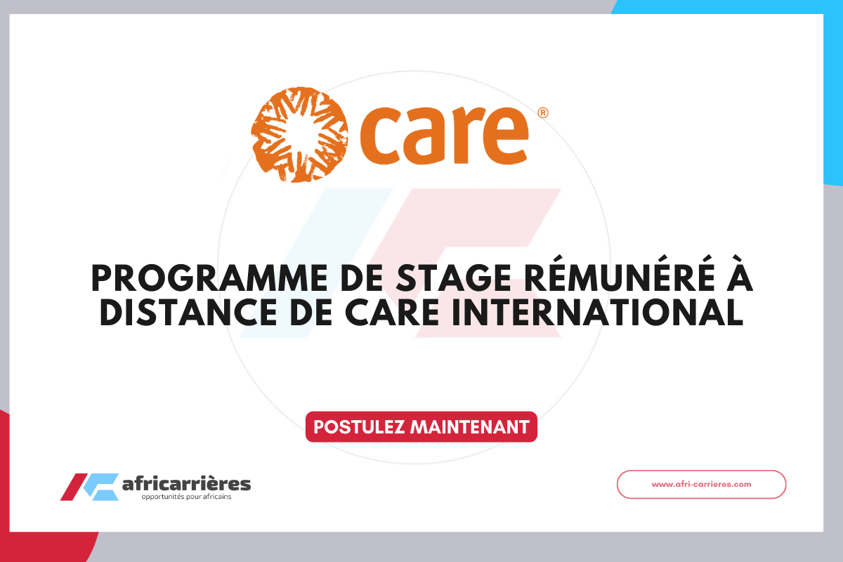 Programme de stage rémunéré à distance de CARE International 2026