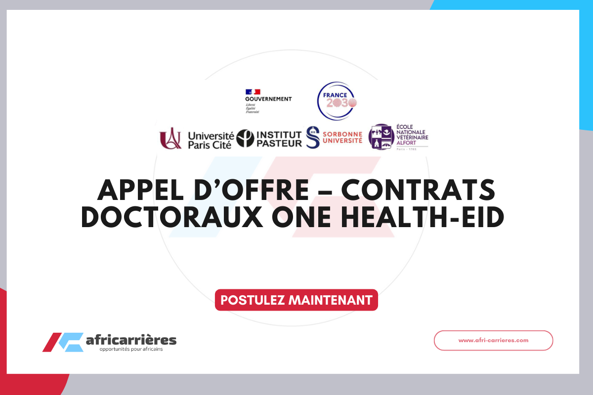 Appel d’offre – Contrats doctoraux One Health-EID 2026