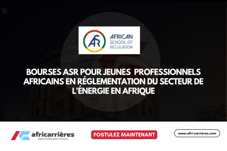 Bourses ASR pour jeunes professionnels africains 2026