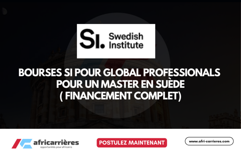 Bourses SI Global Professionals pour un Master en Suède ( financement complet) 2026