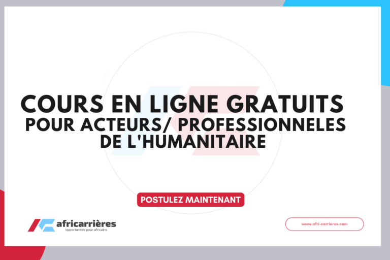 Cours gratuits pour acteurs de l'humanitaire