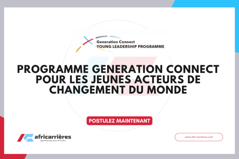 Generation Connect Young Leadership Programme : postulez avant le 31 mars 2026