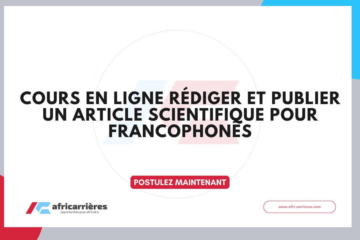 MOOC Rédiger et publier un article scientifique 2026 pour francophones