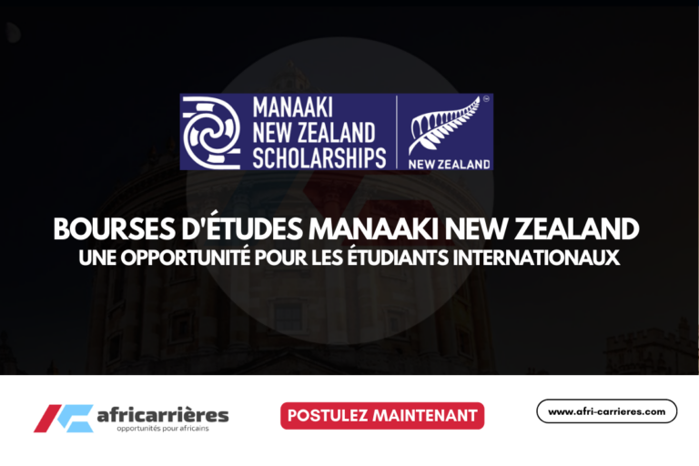 Manaaki New Zealand Scholarships 2026 pour étudiants internationaux